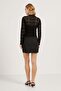 Women's Summer Long Sleeve Lace Black Short Blouse - 5