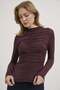 High Neckline Gathered Detailed Transparent Bodysuit