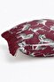 Modern Classic Fringed Cushion Cover with Burgundy Ground Zebra Pattern - 5