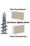 50 PCS Set BOX Hollw Wall Plasterboard Anchor Zinc Alloy Drywall Self-drilling Anchors E8/13*41mm #8 - 4