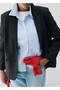 Düz kesim blazer ceket - 7