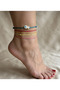 5 Pieces Bohemian Evil Eye Beaded Handmade Anklet Set - 3