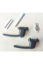 black Two-end Lever Lock Solid Thickened Crank Handle with Keys Full solid thickened door handle wit - 2