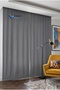 Gray Solid Color Background Curtain, Pleat-Free Flat Planting, Extra-Fore Drawstring, Single Wing - 6