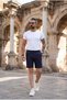 Linen Cotton Line Stitched Men's Shorts - 7