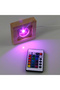 Remote Control 7CM-slot 5.2CM 7 Color Light Square LED Lights Wooden Lighted Base Stand Lasers Cryst - 6