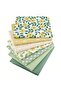 50x50cm light green 7 pcs green floral checkered cotton fabric, suitable for DIY beginners to pre cu - 2