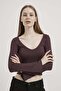 Armalife 6859 v neck soft long sleeve women's bodysuit - 2