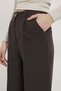 Pile Detail Buttoned Linen Blend Trousers - 5