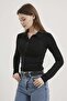 Armalife 0119 Collar Detail Buttoned Women's Bodysuit - 2
