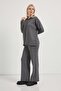 Women's Oversize Blouse Wide Leg Pants Two-Piece Set - 2
