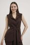 Armalife 1483 Belt Piece Jacket Collar and Vest Waist Elastic Detail Pants Women's Suit - 3