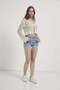 Armalife 3018 lace-up detail Cropped knitted women's cardigan - 4