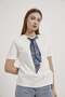 Armalife 26667 women's t-shirt with scarf-detail embroidery