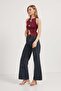 Women's Jeans Straight Baggy Ice Blue Denim Pants - 2