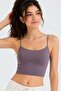 Women's Thin String Strap Double-Layered Crop Blouse, Basic Bustier - 5