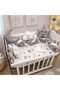 3-Piece Braided Edge Protection Decorative Pillow 7 Pieces 60*120 cm Baby Crib Sleep Set