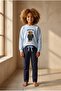 Boy's Teddy Pajama Bottom Navy Blue