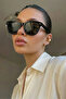 Oval Unisex Black Sunglasses - 2