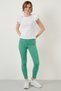 Cotton Sleeves Frilly Slim Fit Crew Neck T Shirt T SHIRT5864500 - 4