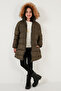 Plush Lined Removable Hooded Water Resistant Coat Girl's COAT 5761910 - 4