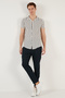 Striped Cotton Blend Short Sleeve Apache Collar Regular Fit Shirt Men's SHIRT CF24S117664 - 4