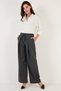Regular Fit High Waist Wide Leg Pleated Palazzo Pants TROUSERS 611PL00198 - 4