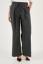 Regular Fit High Waist Wide Leg Pleated Palazzo Pants TROUSERS 611PL00198