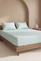 Light Green Cotton Double Fitted Sheet 160X200 - 2