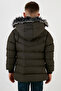 Faux Fur Plush Lined Detachable Hooded Coat for Boys 5763028 - 7