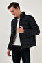 High Collar Zippered Pocket Slim Fit Puffer Coat Men's Coat 649002 - 3
