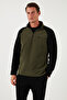 Slim Fit Half Zipper Cold-Proof Winter Fleece-Lined Fleece Men's Polar 5906055 - 4