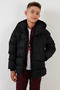 Plush Lined Inside, Zippered Pocket, Hooded Inflatable Coat for Boys, Boy's Coat 5760040 - 4