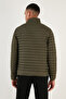 Water Repellent Slim Fit Pocket Stand Collar Puffer Coat Men's COAT 649010 - 6