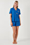 Shirt Collar Elastic Waist Short Sleeve Shorts Pajama Set Pajama Set 611Pt00123 - 4