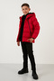 Plush Lined Inside, Zippered Pocket, Hooded Inflatable Coat for Boys, Boy's Coat 5760040 - 3