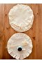 Natural Raw Linen Frilly Round American Service Set of 6 40x40cm - 3