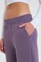 Lilac Women's Sports Sweatpants Doubleface Fabric Wide Legs Elastic Adjustable Waist - 2