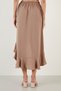 Flounced Midi Length Slit Skirt Women's Skirt 6058387 - 5