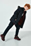 Faux Fur Plush Lined Detachable Hooded Coat for Boys 5763028 - 4
