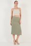 High Waist Slit Slim Fit Midi Skirt SKIRT5865600 - 6