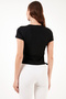Slim Fit V-Neck Shrinkable Sides Blouse BLUZ5864011 - 5