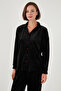 Regular Fit Soft Textured Shiny Velvet Ribbed Pajama Set Pajama Set 6097110 - 5