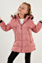 Plush Lined Faux Fur Collar Removable Hooded Winter Girl's Coat 5766038 - 2