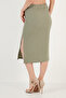 High Waist Slit Slim Fit Midi Skirt SKIRT5865600 - 5
