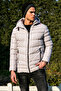 Slim Fit Hooded Coat with Pockets Men's Coat 6274818 - 3