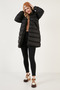 Water Repellent Regular Fit Removable Hooded Puffer Coat COAT 640Y001