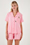 Shirt Collar Elastic Waist Short Sleeve Shorts Pajama Set Pajama Set 611Pt00123 - 6