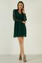 Double-Breasted Chiffon Mini Evening Dress with Neck Tie Detail Dress 6051467 - 4