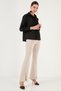 Regular Fit Lacing Detail Satin Shirt Shirt 611Go00159 - 4